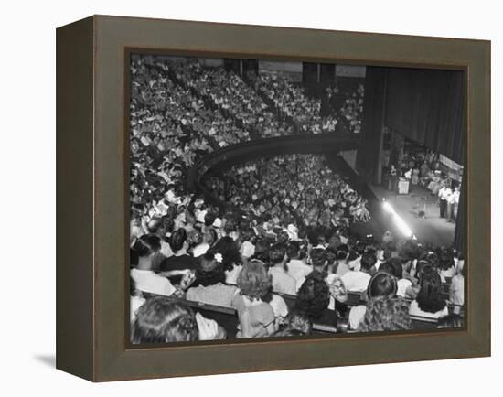 The Audience at the Grand Ole Opry, the Stage on the Right-Ed Clark-Framed Premier Image Canvas