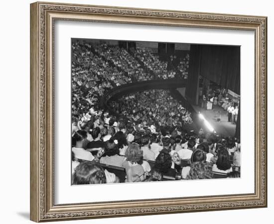 The Audience at the Grand Ole Opry, the Stage on the Right-Ed Clark-Framed Photographic Print