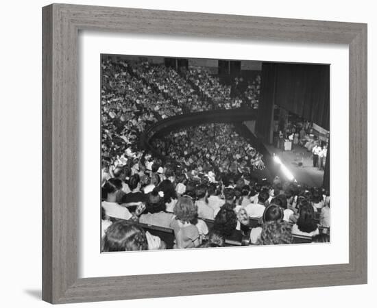 The Audience at the Grand Ole Opry, the Stage on the Right-Ed Clark-Framed Photographic Print