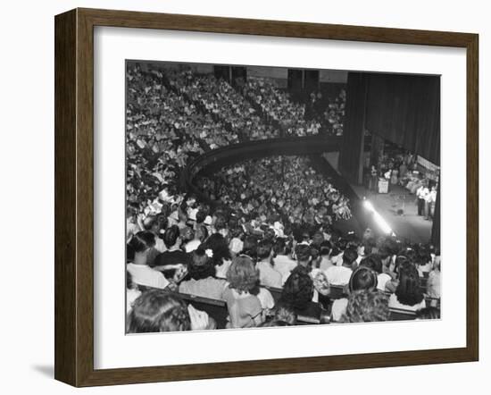 The Audience at the Grand Ole Opry, the Stage on the Right-Ed Clark-Framed Photographic Print