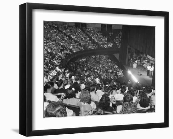 The Audience at the Grand Ole Opry, the Stage on the Right-Ed Clark-Framed Photographic Print