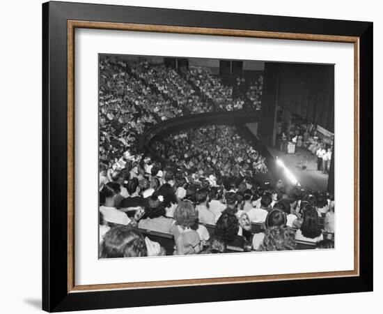 The Audience at the Grand Ole Opry, the Stage on the Right-Ed Clark-Framed Photographic Print