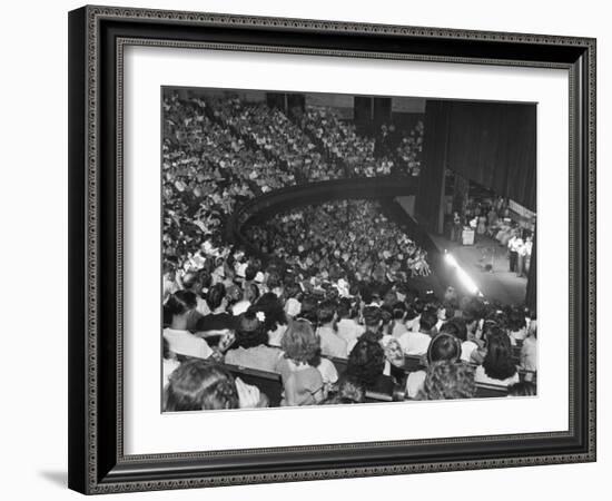 The Audience at the Grand Ole Opry, the Stage on the Right-Ed Clark-Framed Photographic Print