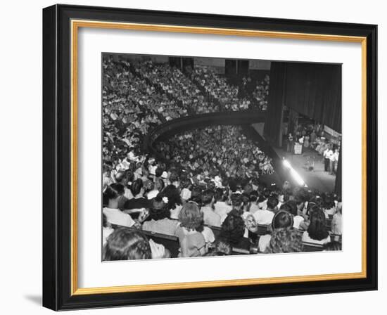 The Audience at the Grand Ole Opry, the Stage on the Right-Ed Clark-Framed Photographic Print