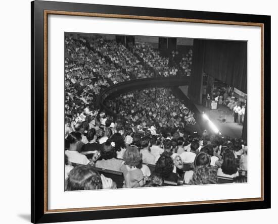 The Audience at the Grand Ole Opry, the Stage on the Right-Ed Clark-Framed Photographic Print