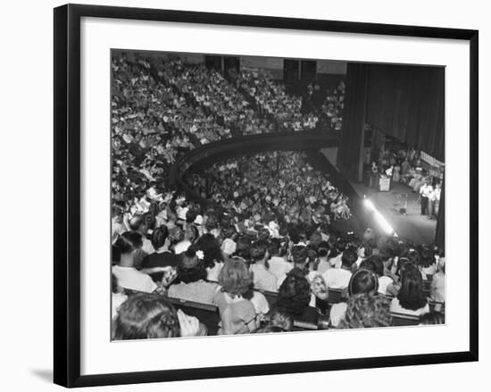 The Audience at the Grand Ole Opry, the Stage on the Right-Ed Clark-Framed Photographic Print