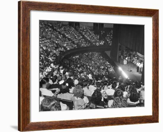 The Audience at the Grand Ole Opry, the Stage on the Right-Ed Clark-Framed Photographic Print