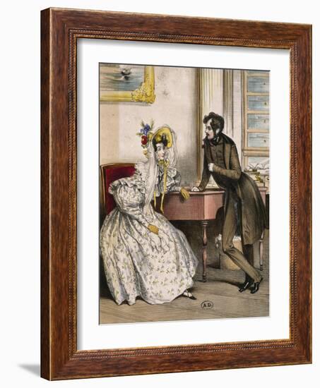 The Audience, Ca 1832-Paul Gavarni-Framed Giclee Print