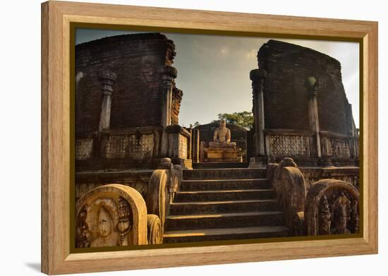 The Audience Hall in the Ancient City in Polonnaruwa-Alex Saberi-Framed Premier Image Canvas