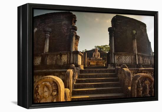 The Audience Hall in the Ancient City in Polonnaruwa-Alex Saberi-Framed Premier Image Canvas