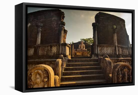 The Audience Hall in the Ancient City in Polonnaruwa-Alex Saberi-Framed Premier Image Canvas