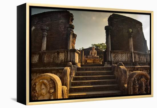 The Audience Hall in the Ancient City in Polonnaruwa-Alex Saberi-Framed Premier Image Canvas