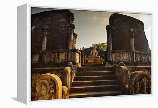 The Audience Hall in the Ancient City in Polonnaruwa-Alex Saberi-Framed Premier Image Canvas