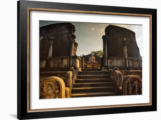 The Audience Hall in the Ancient City in Polonnaruwa-Alex Saberi-Framed Photographic Print