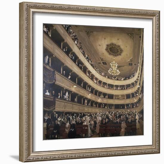 The Auditorium of the Old Castle Theatre, 1887/88-Gustav Klimt-Framed Premium Giclee Print