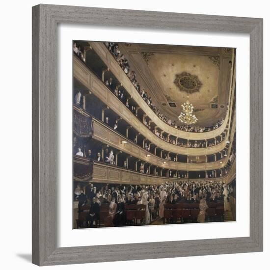 The Auditorium of the Old Castle Theatre, 1887/88-Gustav Klimt-Framed Giclee Print