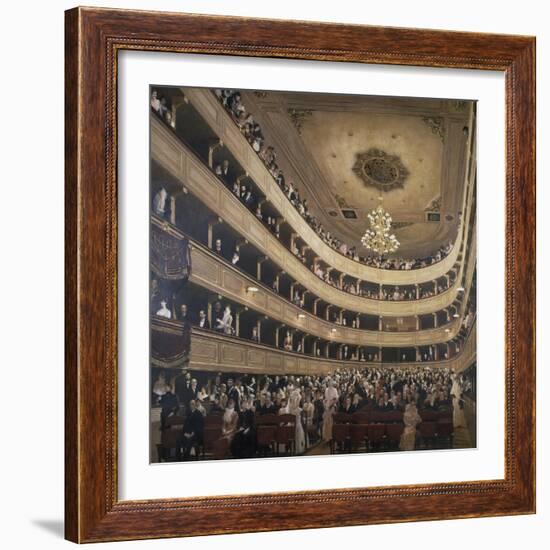 The Auditorium of the Old Castle Theatre, 1887/88-Gustav Klimt-Framed Giclee Print