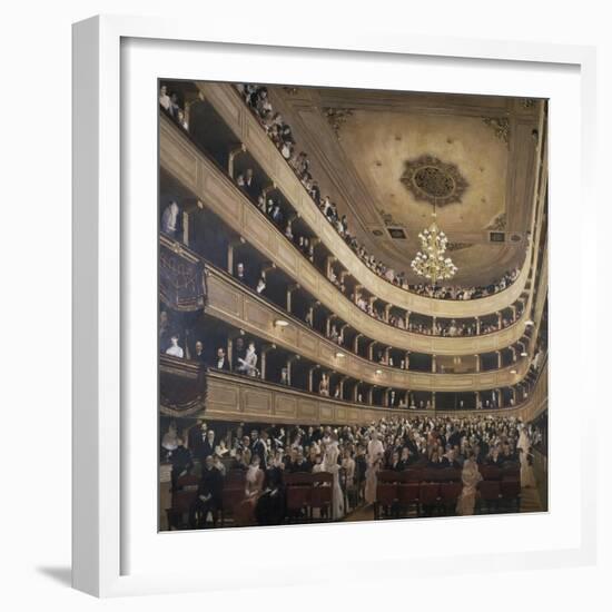 The Auditorium of the Old Castle Theatre, 1887/88-Gustav Klimt-Framed Giclee Print