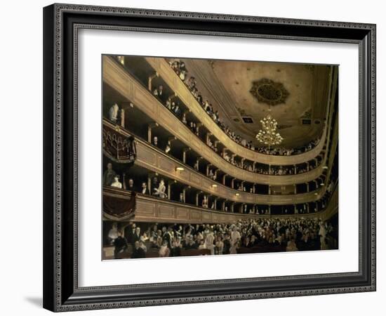 The Auditorium of the Old Castle Theatre, 1888-Gustav Klimt-Framed Giclee Print