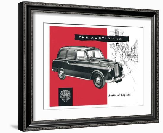 The Austin Taxi-null-Framed Art Print