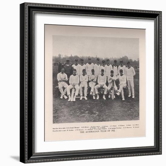 The Australian Cricket Team of 1912-null-Framed Giclee Print