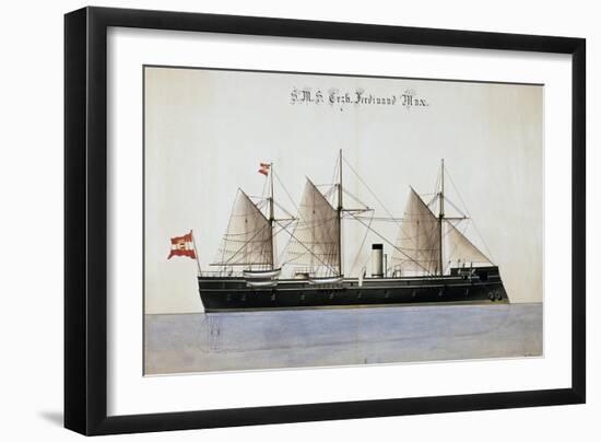 The Austrian Battleship the Erzherzog Ferdinand Max-null-Framed Giclee Print
