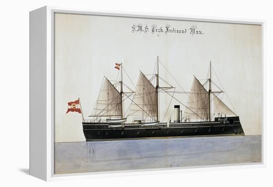 The Austrian Battleship the Erzherzog Ferdinand Max-null-Framed Premier Image Canvas