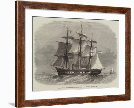 The Austrian Frigate Radetzky, Lately Blown Up at Lissa-Edwin Weedon-Framed Giclee Print