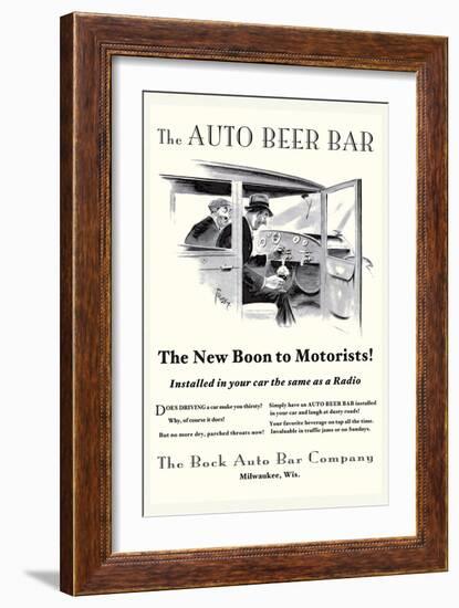 The Auto Beer Bar-Tousey-Framed Art Print