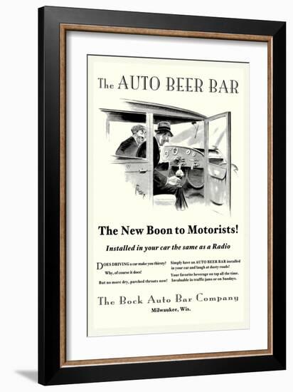 The Auto Beer Bar-Tousey-Framed Art Print