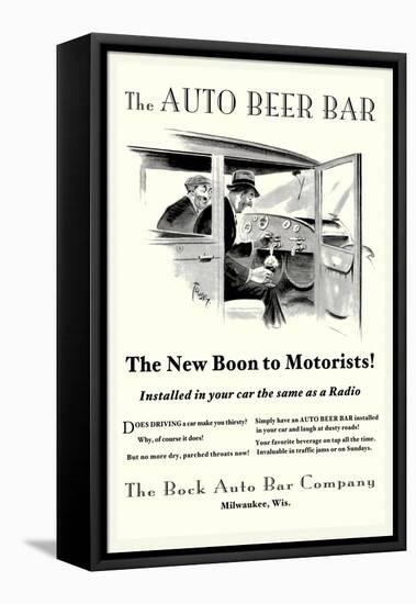 The Auto Beer Bar-Tousey-Framed Stretched Canvas
