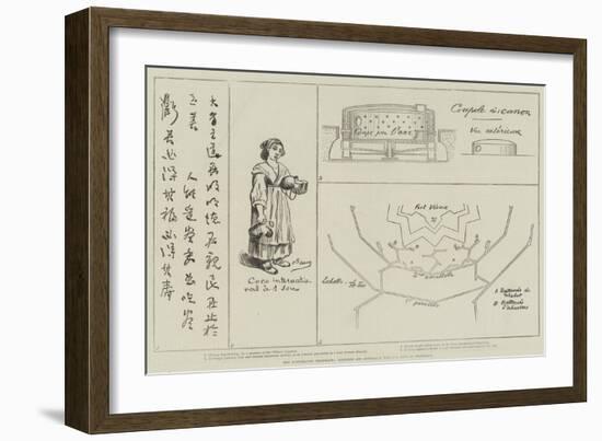 The Autographic Telegraph, Sketches and Autograph Writings, Sent by Telegraph-null-Framed Premium Giclee Print