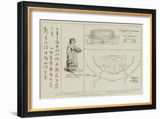 The Autographic Telegraph, Sketches and Autograph Writings, Sent by Telegraph-null-Framed Premium Giclee Print