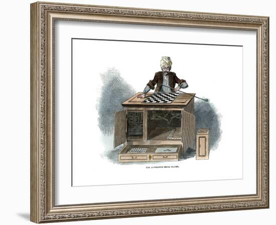 The Automaton Chess Player, 1845-null-Framed Giclee Print