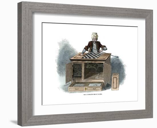 The Automaton Chess Player, 1845-null-Framed Giclee Print