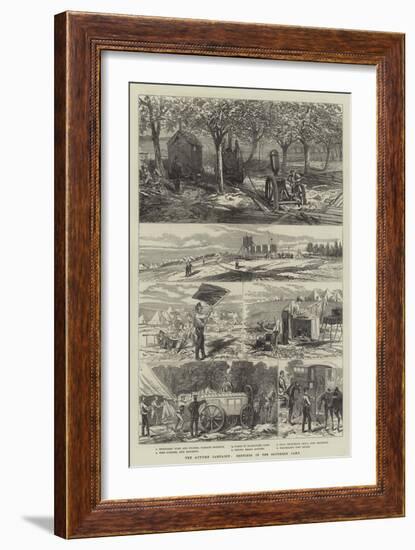 The Autumn Campaign, Sketches in the Southern Camp-null-Framed Giclee Print