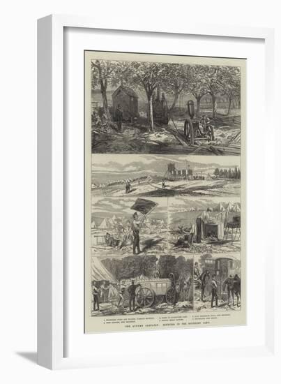 The Autumn Campaign, Sketches in the Southern Camp-null-Framed Giclee Print