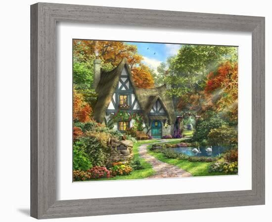 The Autumn Cottage-Dominic Davison-Framed Art Print