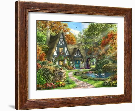 The Autumn Cottage-Dominic Davison-Framed Art Print