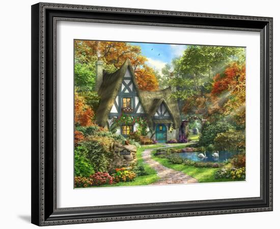 The Autumn Cottage-Dominic Davison-Framed Art Print