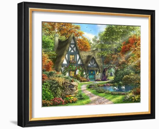 The Autumn Cottage-Dominic Davison-Framed Art Print