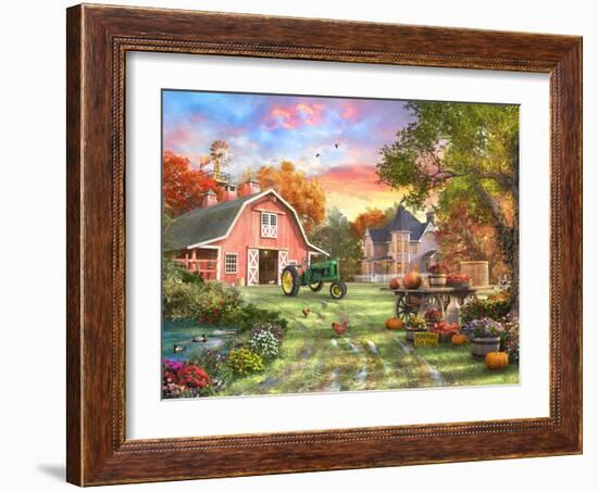 The Autumn Farm-Dominic Davison-Framed Art Print