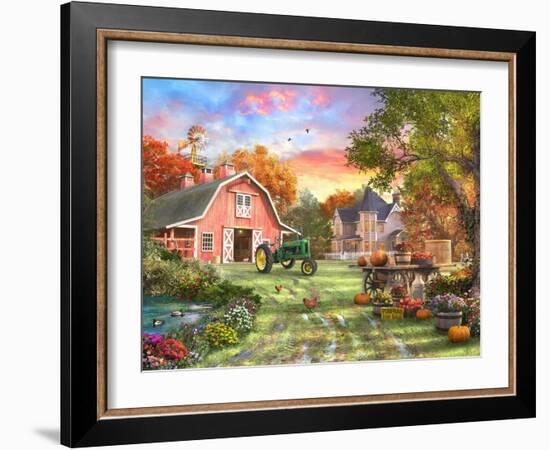 The Autumn Farm-Dominic Davison-Framed Art Print