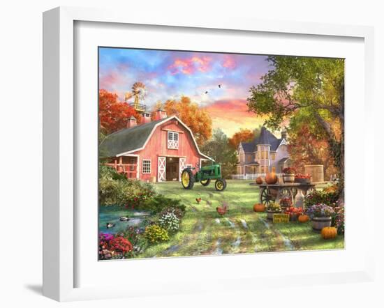 The Autumn Farm-Dominic Davison-Framed Art Print