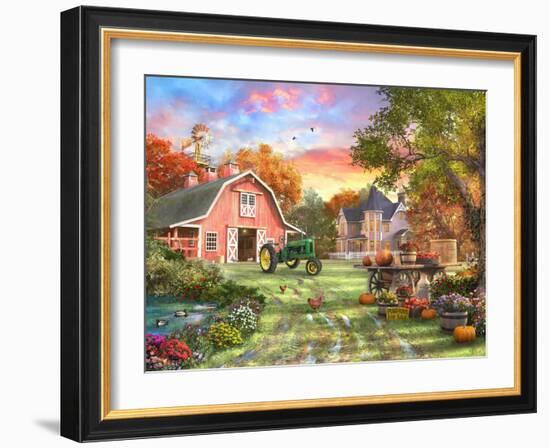 The Autumn Farm-Dominic Davison-Framed Art Print