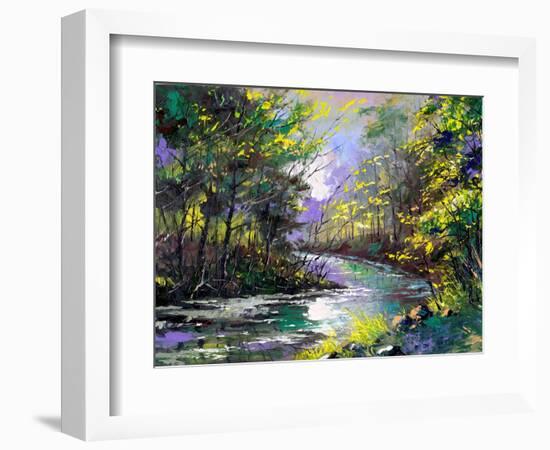 The Autumn Landscape Executed By Oil On A Canvas-balaikin2009-Framed Art Print