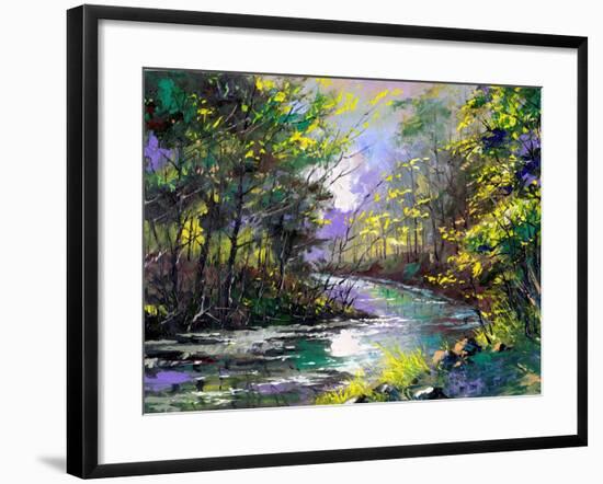 The Autumn Landscape Executed By Oil On A Canvas-balaikin2009-Framed Art Print