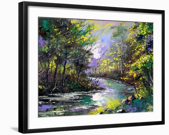 The Autumn Landscape Executed By Oil On A Canvas-balaikin2009-Framed Art Print