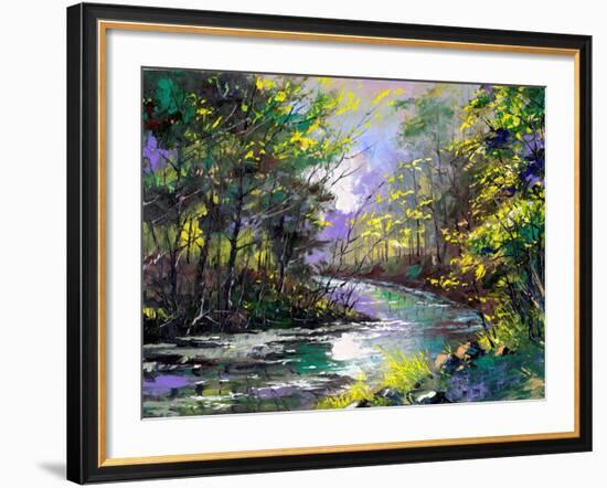 The Autumn Landscape Executed By Oil On A Canvas-balaikin2009-Framed Art Print