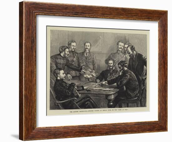 The Autumn Manoeuvres, Officers Playing at Kriegs Spiel, or the Game of War-Joseph Nash-Framed Giclee Print